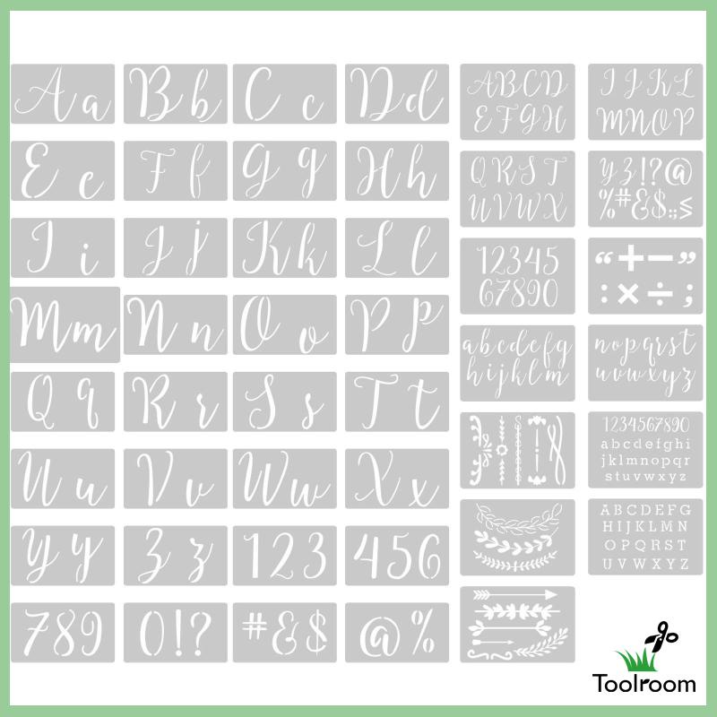 Bộ 45 Khuôn Chữ Cái Và Số Trang Trí Thiệp Mời