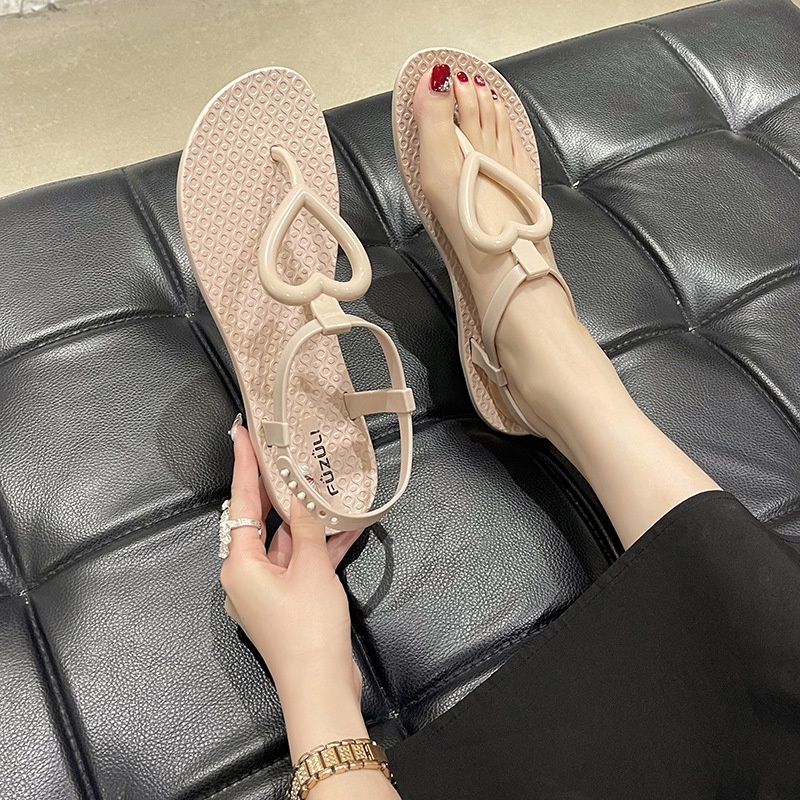Giày Sandal Đế Bằng Phong Cách Roman Thời Trang Đi Biển Mùa Hè