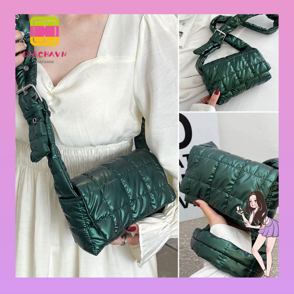 Túi Đeo Vai Họa Tiết Sọc Caro Siêu Nhẹ Thời Trang Mùa Đông