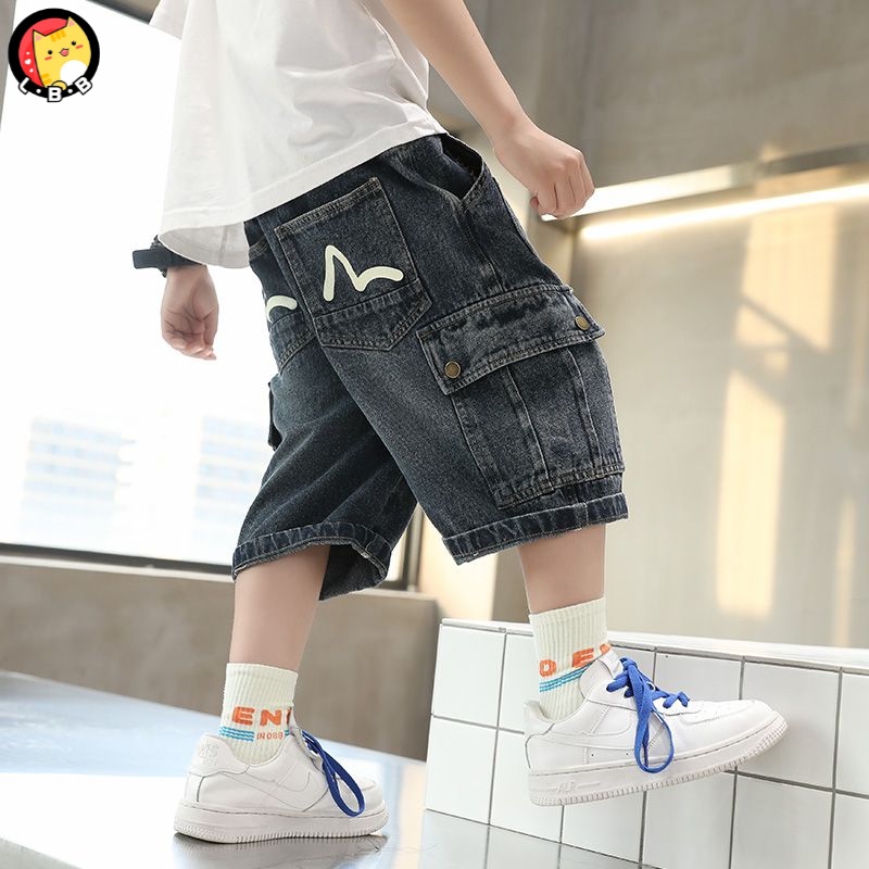 Quần Short Denim Thời Trang Mùa Hè Mới Cho Bé Trai 3-5 - 8-10 - 12-13 Tuổi