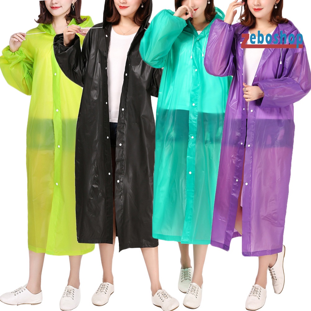 Áo Mưa Dáng Dài Có Mũ Trùm Chống Thấm Nước Có Thể Tái Sử Dụng Tiện Lợi