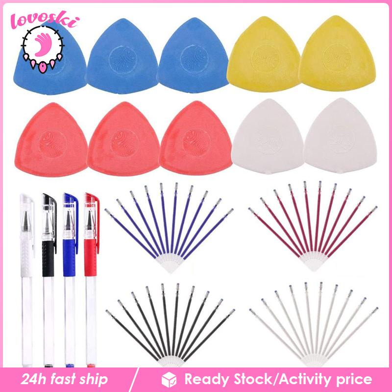 [Lovoski] Set 54 Phấn Viết Bảng Hình Tam Giác Có Thể Xóa Nhiệt Cho Thợ May