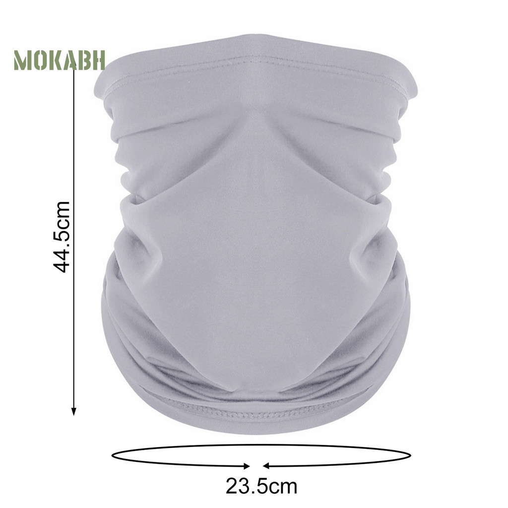 [Mok Abh] Mặt Nạ Vải Co Giãn Thoáng Khí Chống Nắng Chống Gió Màu Trơn Dùng Khi Chạy Xe Đạp