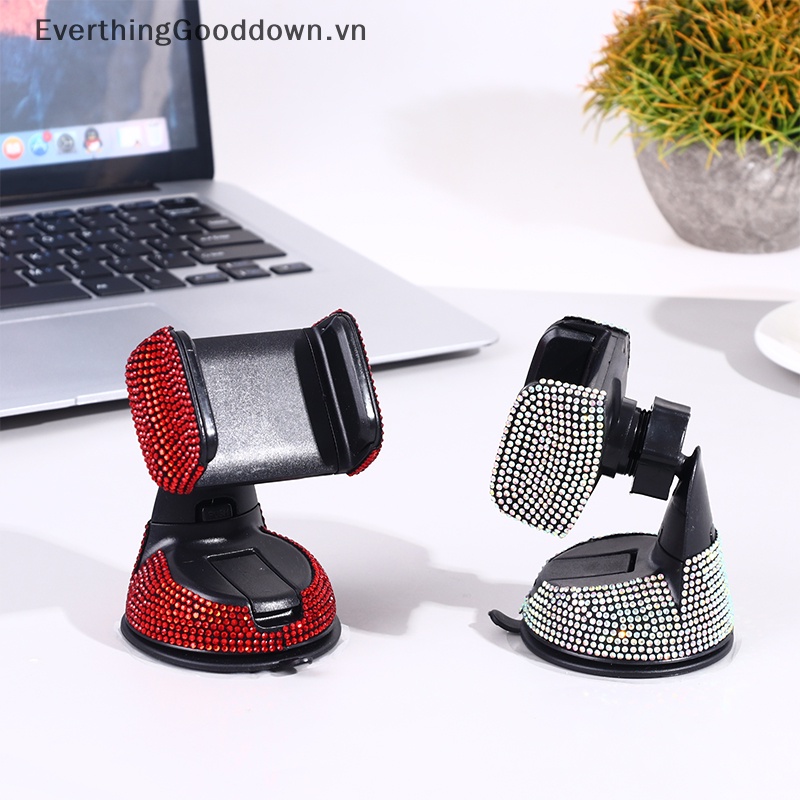Everthinggooddown Giá Đỡ Điện Thoại Đính Đá Pha Lê Dành Cho Bảng Điều Khiển Xe Hơi vn