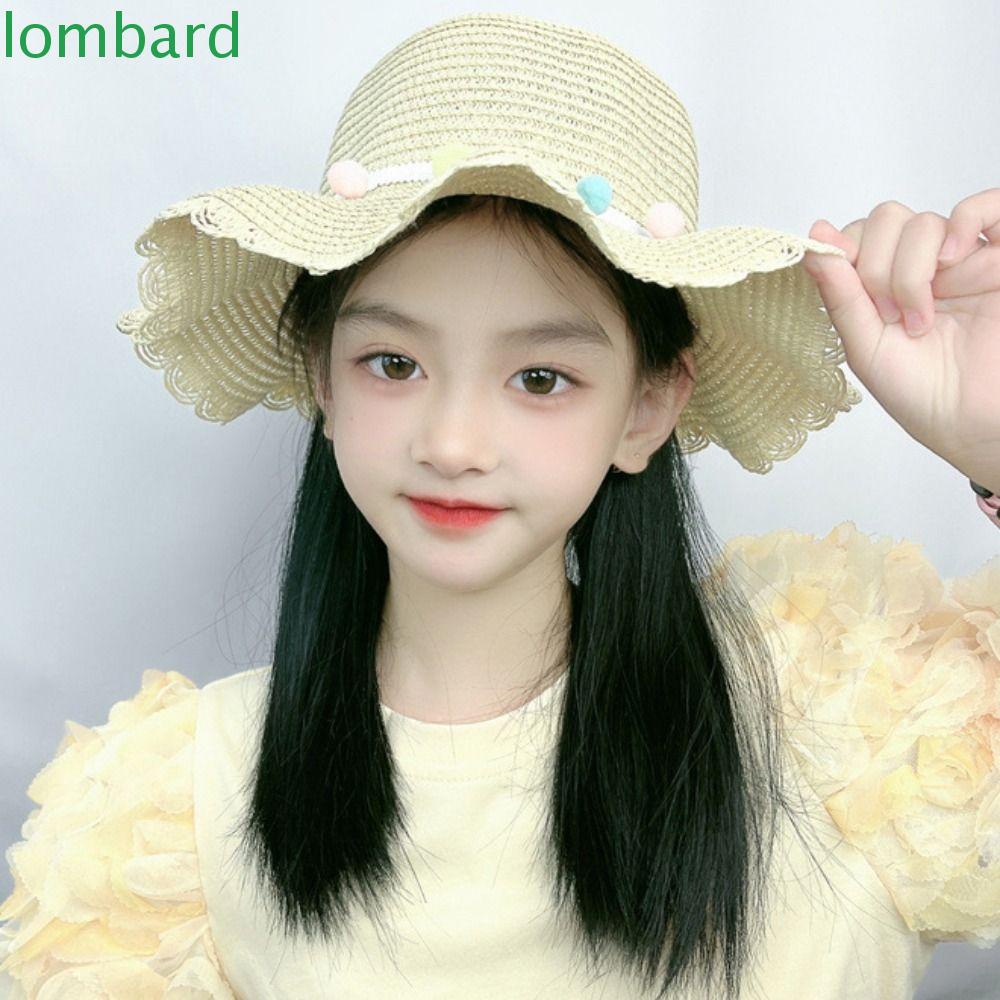 Nón Vành Sợi Tổng Hợp Giả Chịu Nhiệt Thoáng Khí Thời Trang Đi Biển Cho Bé Gái