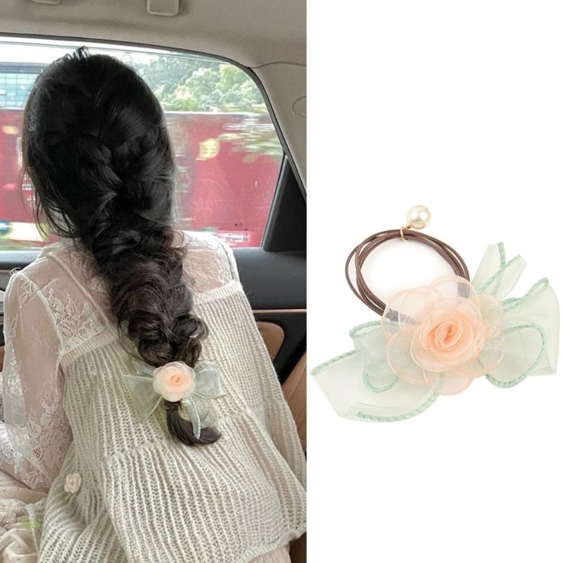 Dây Cột Tóc Co Giãn Đính Nơ Nhiều Màu Sắc Thời Trang Mùa Hè Cho Nữ