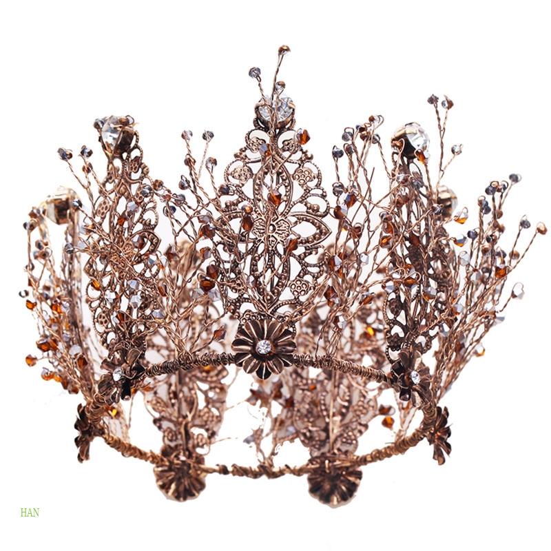 Vương Miện Công Chúa Đính Đá Pha Lê Phong Cách Baroque Cho Cô Dâu / Sinh Nhật