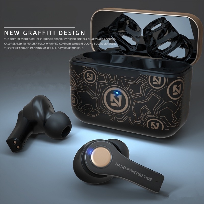 Tai Nghe Bluetooth 5.0 Không Dây TS-100 TWS Kèm Hộp Sạc 9D