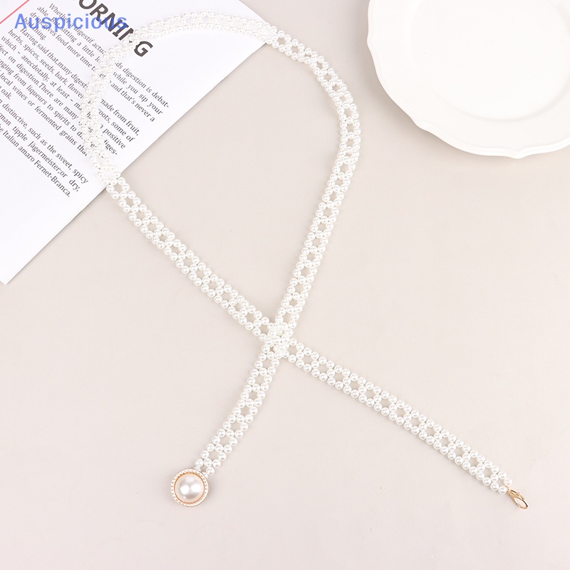Thắt Lưng Chuỗi Dài Đính Ngọc Trai Thanh Lịch Hợp Thời Trang Cho Nữ