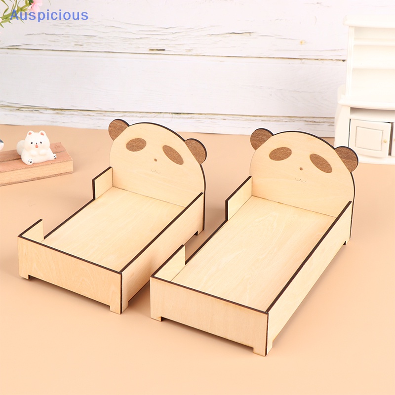 Giường Ngủ Mini Họa Tiết Hoạt Hình Tỉ Lệ 1 / 12 Trang Trí Nhà Búp Bê