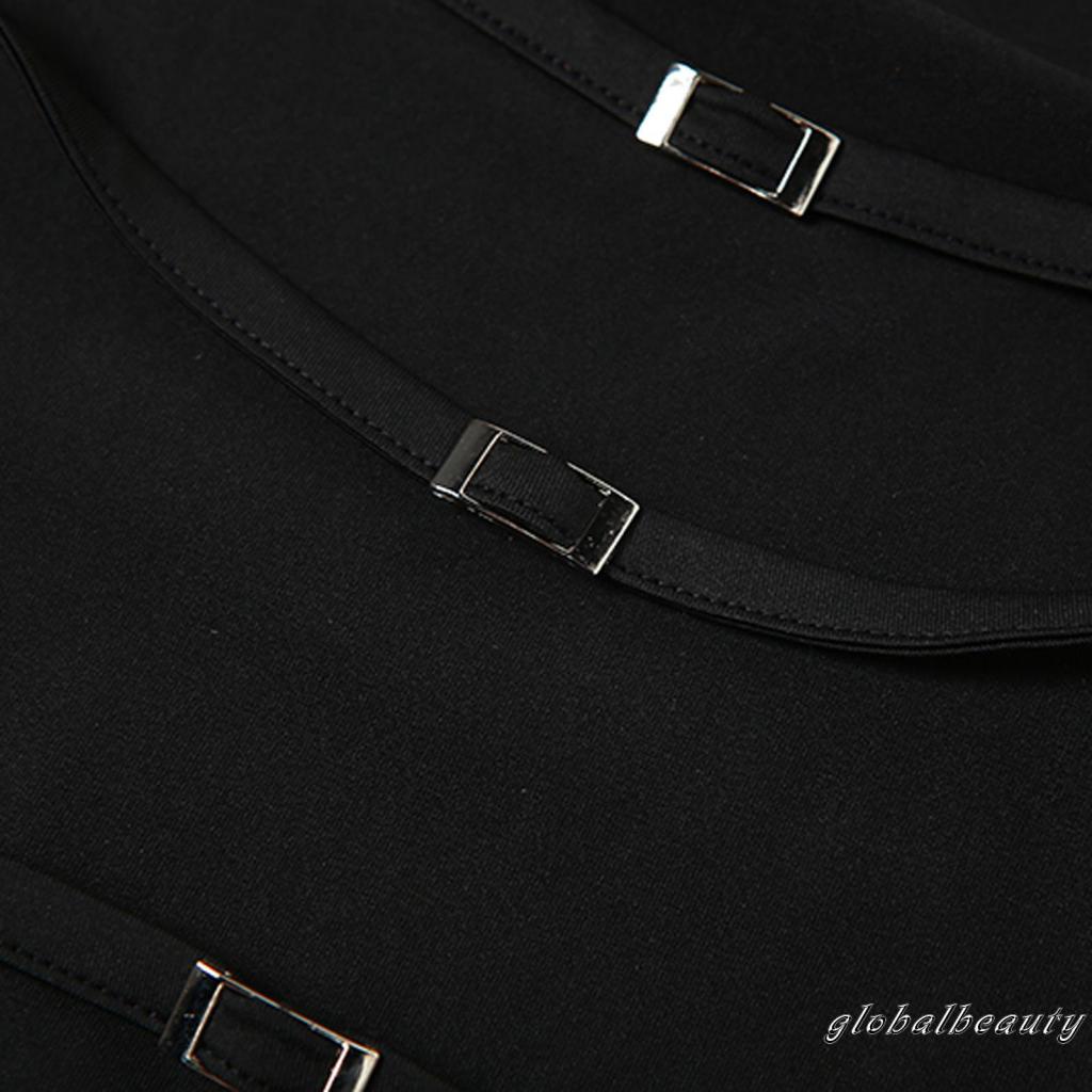 Đầm Dài Không Tay Hở Lưng Dáng Ôm Màu Sắc Đơn Giản Cho Nữ