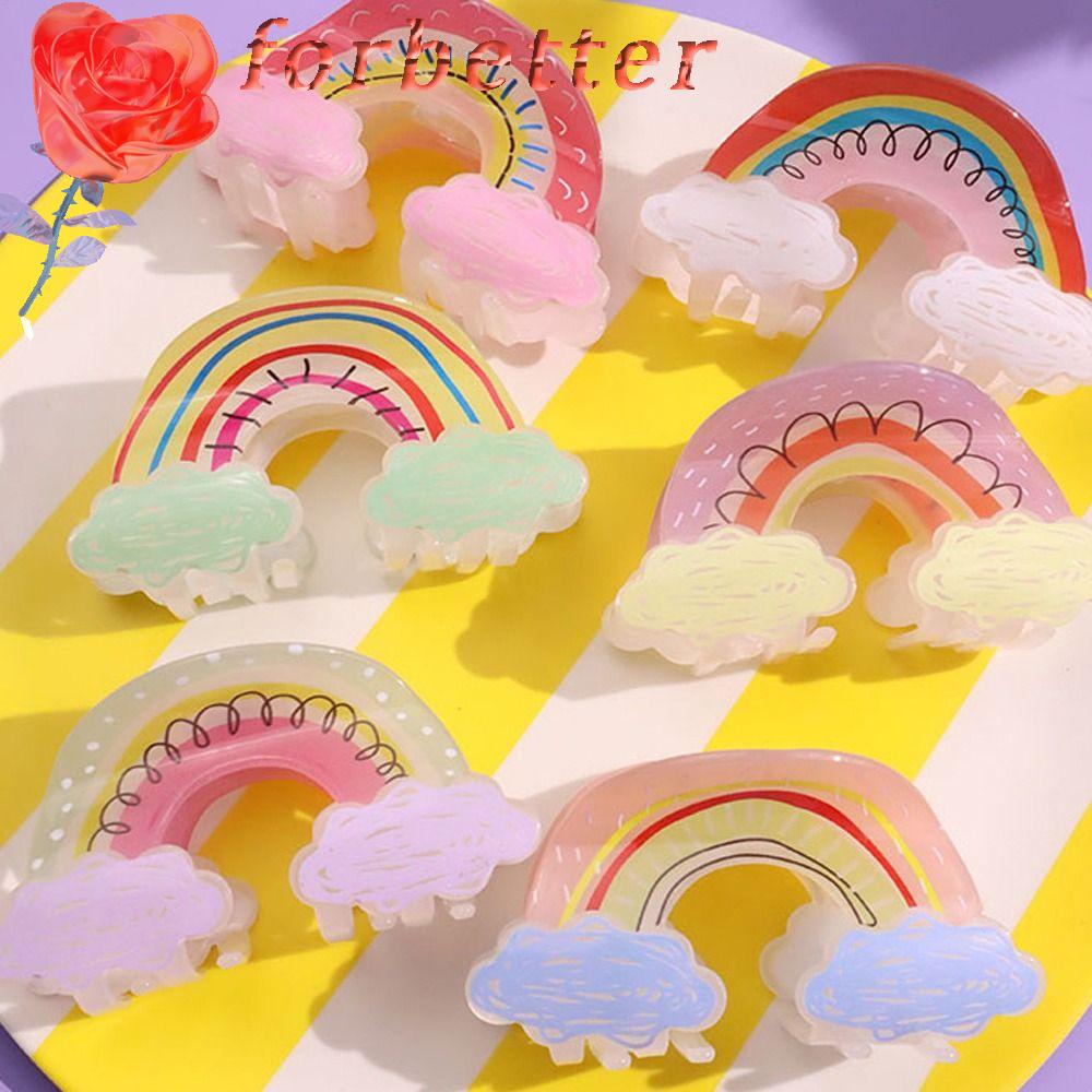 Kẹp Tóc Càng Cua Bằng Acrylic In Họa Tiết Hình Học Màu Kẹo Ngọt Phong Cách Hàn Quốc Dễ Thương