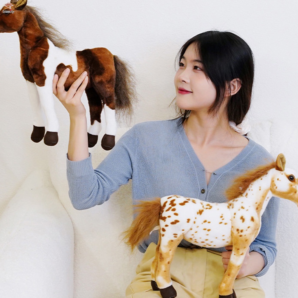 Thú Nhồi Bông Hình Con Ngựa Mềm Mại Kích Thước 11.8 Inch / 15.