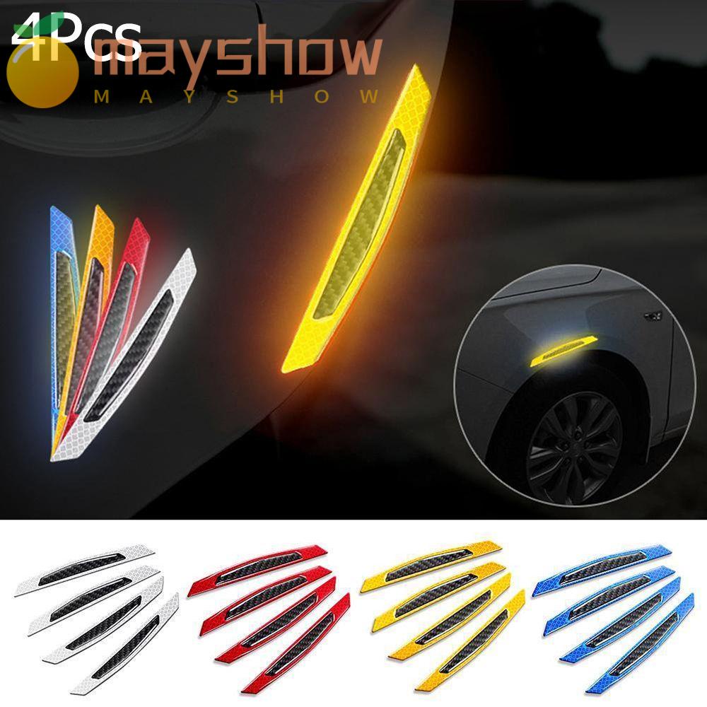 MAYSHOW Bộ 4 Miếng Dán Phản Quang Cảnh Báo An Toàn Cho Xe Hơi