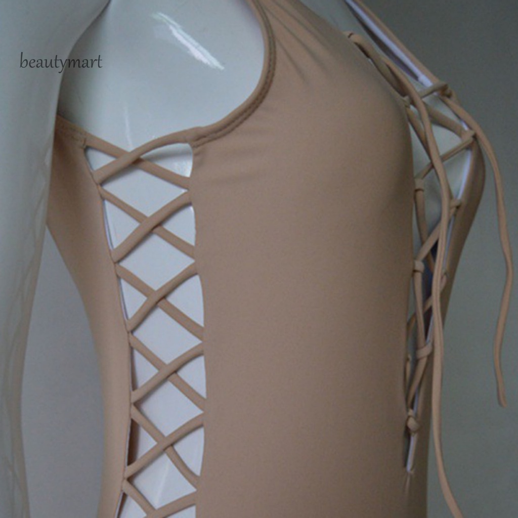 Bộ Đồ Bơi Một Mảnh Cổ Chữ V Khoét Sâu Không Tay Thời Trang Quyến Rũ Cho Nữ