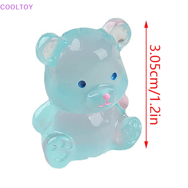 Cooltoy Set 2 Đồ trang trí Gấu Mini Dạ Quang Trang Trí Tiểu Cảnh / Nhà Búp Bê