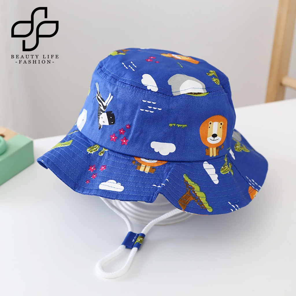 Nón Tai Bèo Chống Nắng Thoáng Khí In Họa Tiết Khủng Long Hoạt Hình Cho Bé