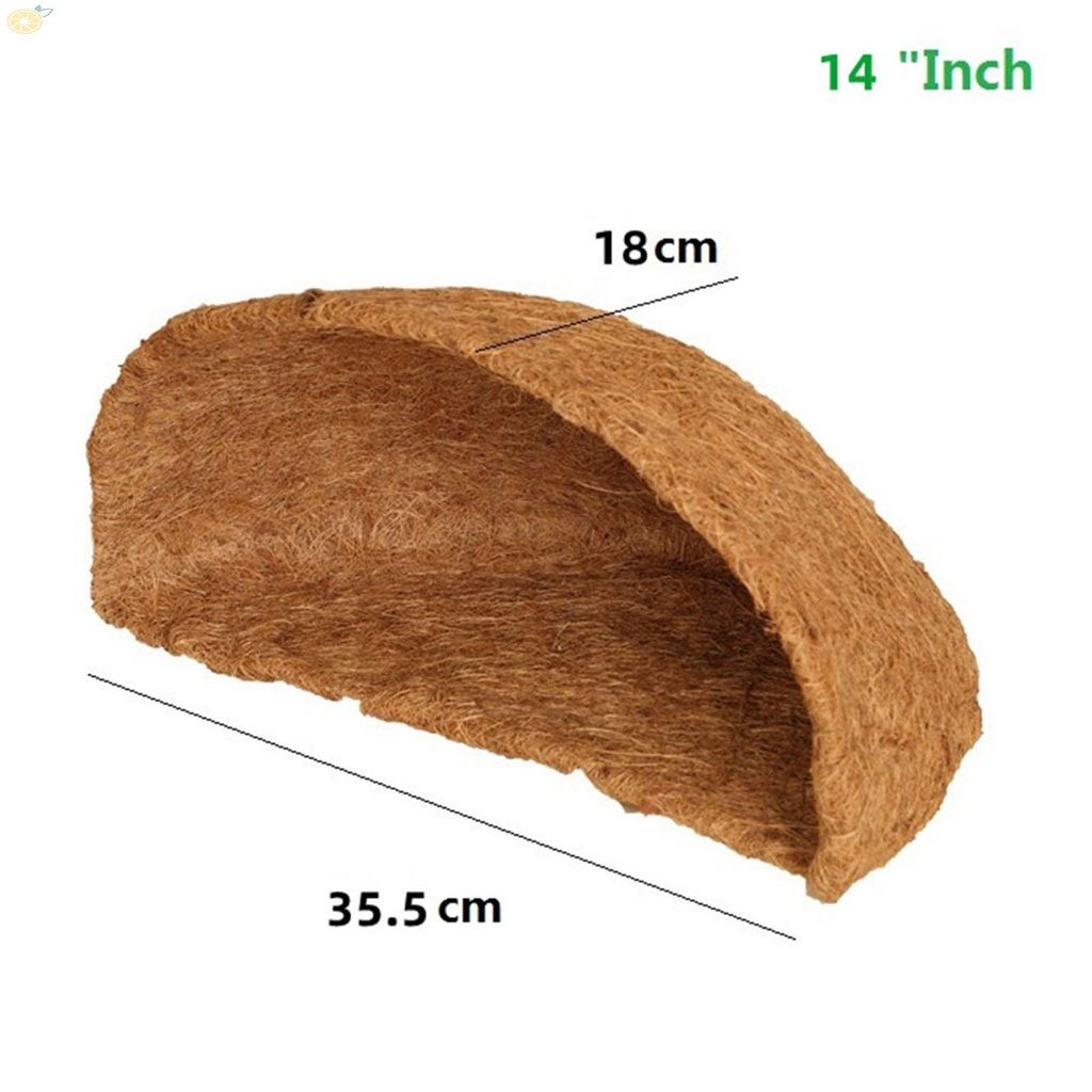 【VARSTR】Sustainable and Durable 1PCS Round Flower Basket with Pre Formed Coconut Liner for Balcony Gardens