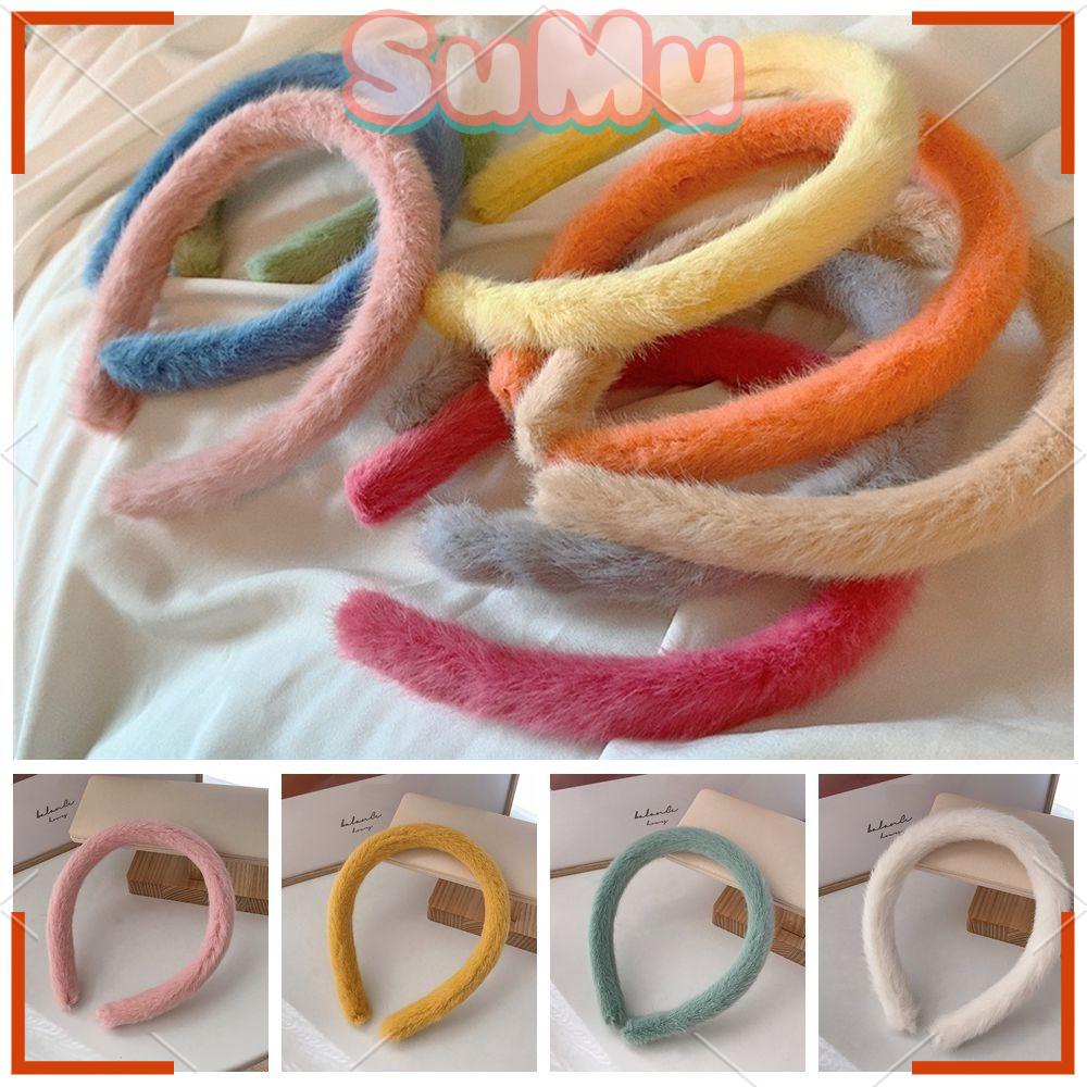 Băng Đô Lông Màu Trơn Dành Cho Nữ