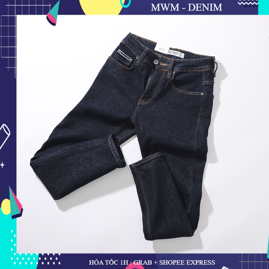 Hình đúng màu - Quần Jean Xanh Đen SLIMFIT mẫu Jean pha thun co giãn thỏa mái - form slim ôm vừa - lên dáng cự