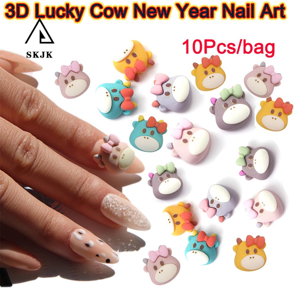 Set 10 Phụ Kiện 3D Trang Trí Móng Tay Thời Trang Dễ Thương