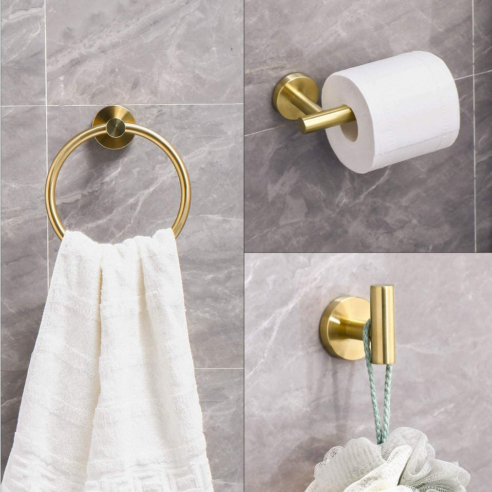 =Christmas=Bathroom Accessory Set Hand Towel Ring Toilet Paper Holder Towel Hooks
