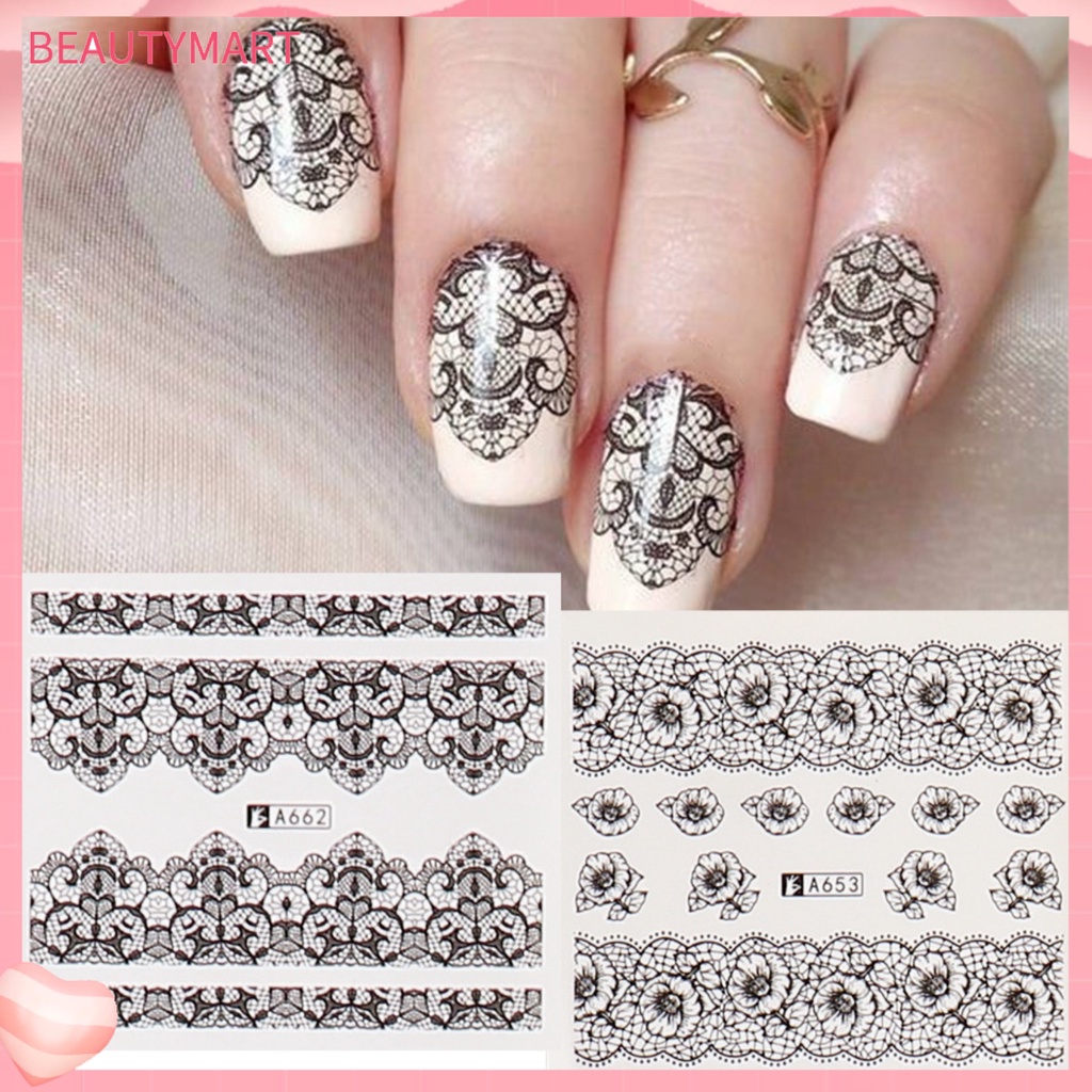 Set 24 Miếng Dán Trang Trí Móng Tay Nhiều Màu Sắc DIY Dành Cho Nữ