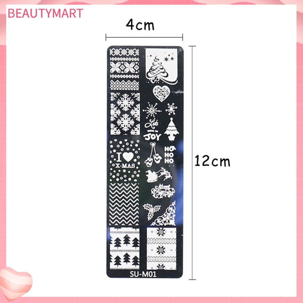 Khuôn In Họa Tiết Trang Trí Móng Tay Bằng Thép Không Gỉ Chống Rỉ Dễ Sử Dụng