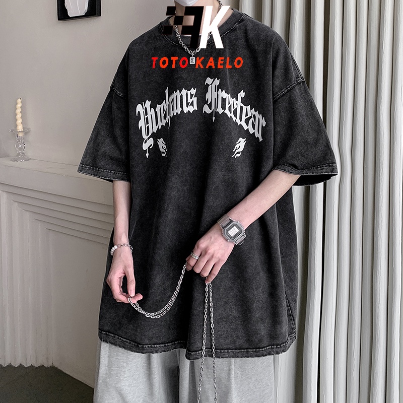 Áo thun unisex GEWENNI JUN0319 ngắn tay in chữ phong cách hip hop