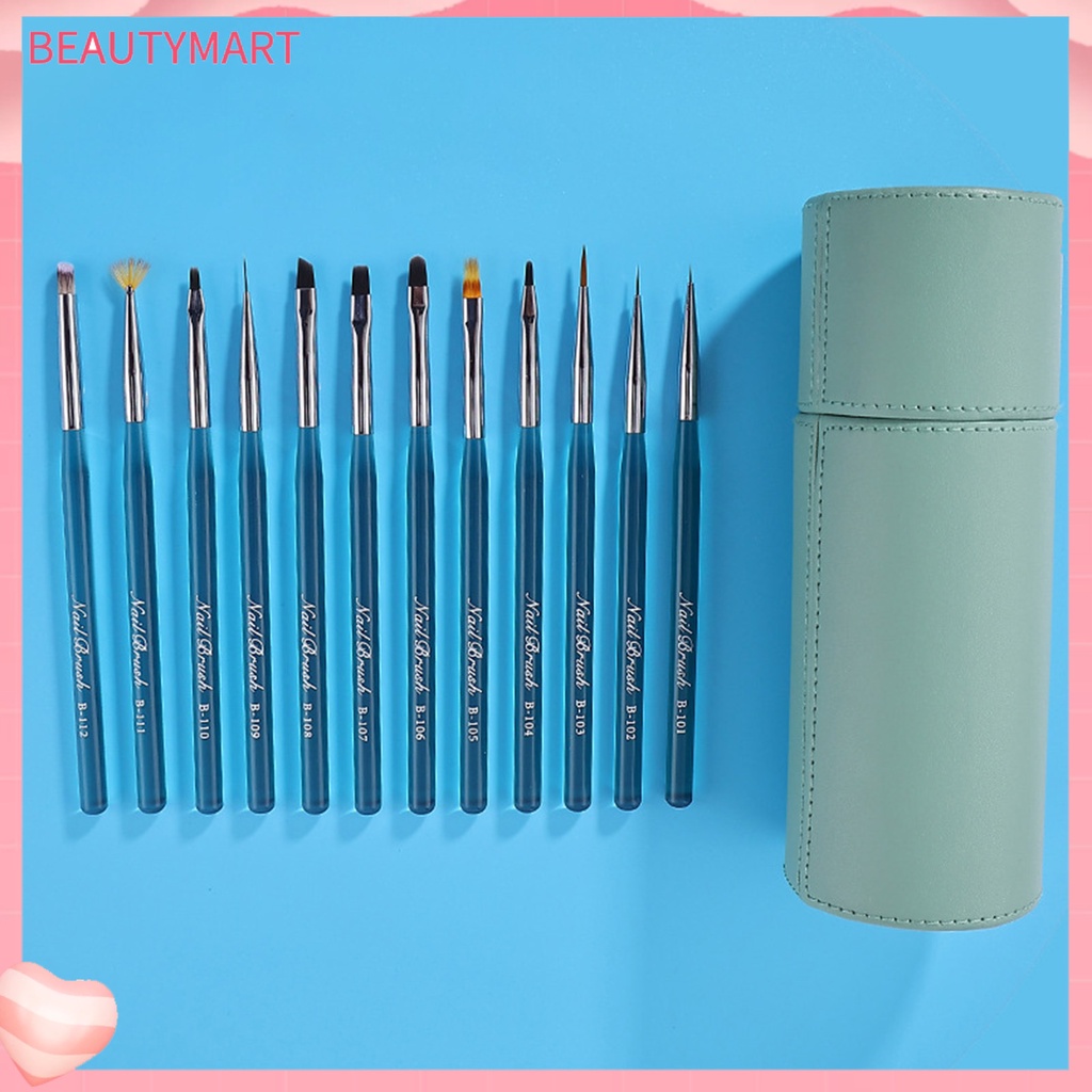 1 Bộ Cọ Vẽ Móng Tay Bằng Nhựa Lông Mềm Siêu Nhẹ Chống Chảy Xệ Có Thể Tái Sử Dụng