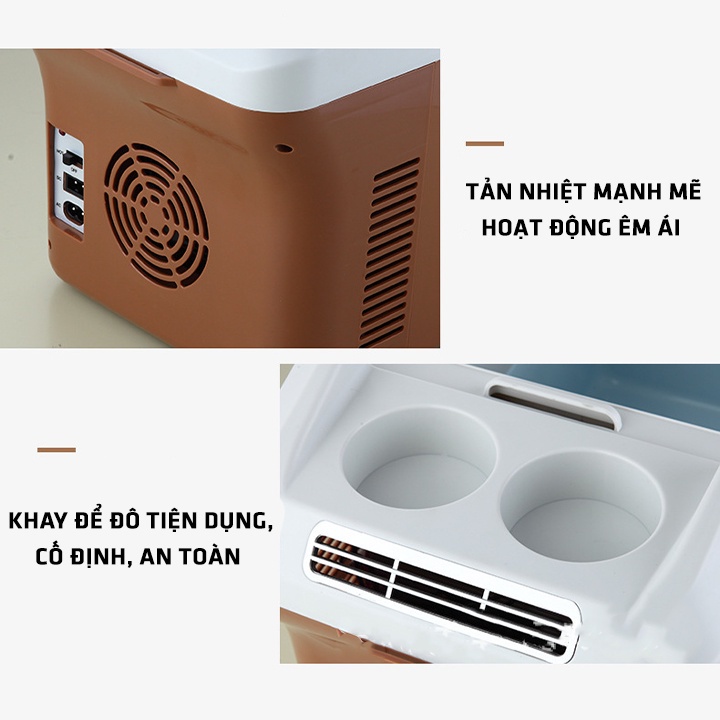 Tủ lạnh ô tô mini Dailyhousehold tiện lợi, Máy làm mát dành cho xe hơi, Hộp lạnh dành cho tài xế đường dài nhập khẩu.
