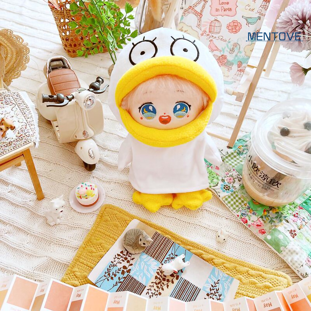 Bộ Đồ Ngủ Họa Tiết Vịt Hoạt Hình Dễ Thương 20cm Dành Cho Búp Bê