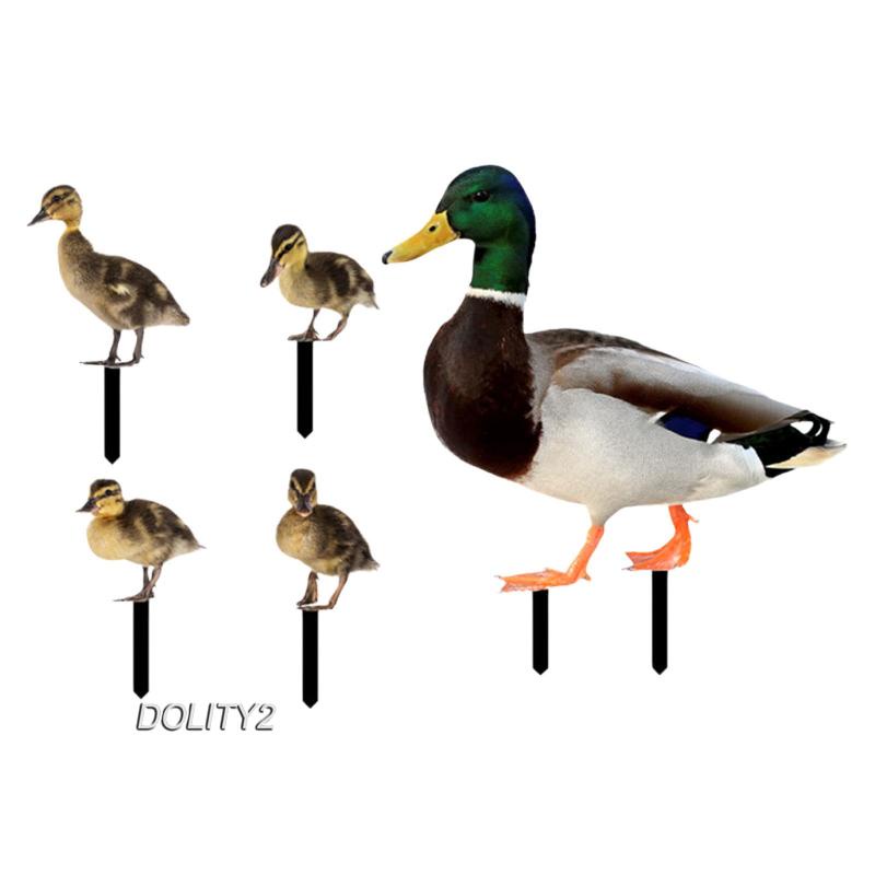 Set 2 / 5 Tượng Vịt Phẳng Điêu Khắc Trang Trí Lễ Phục Sinh
