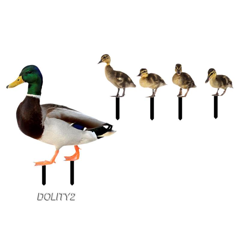 Set 2 / 5 Tượng Vịt Phẳng Điêu Khắc Trang Trí Lễ Phục Sinh