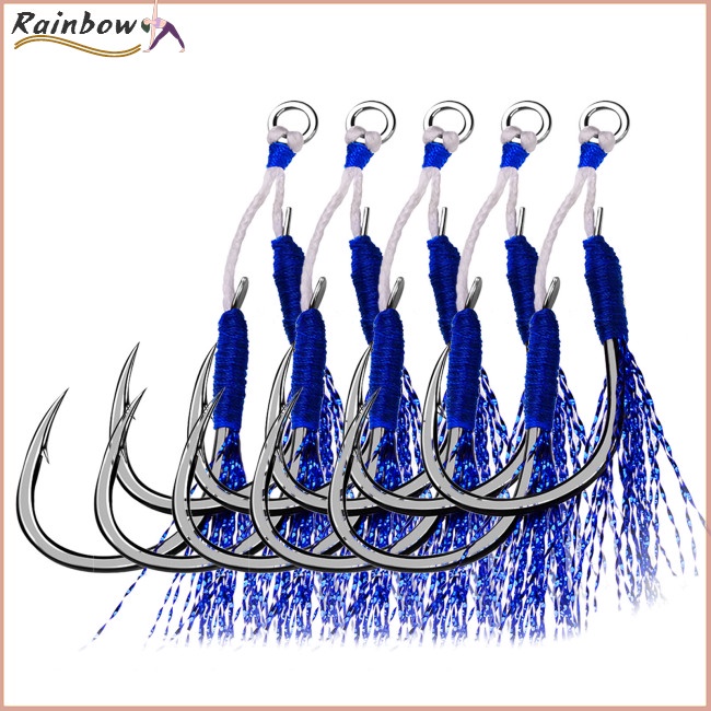 Set 5 Cặp Lưỡi Câu Cá Bằng Thép Carbon Cao Cấp