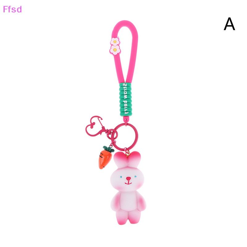 {Ffsd} Móc Khóa Hoạt Hình Thỏ Gấu Hồng Đáng Yêu Trang Trí Ba Lô / Ô Tô * Bán Chạy