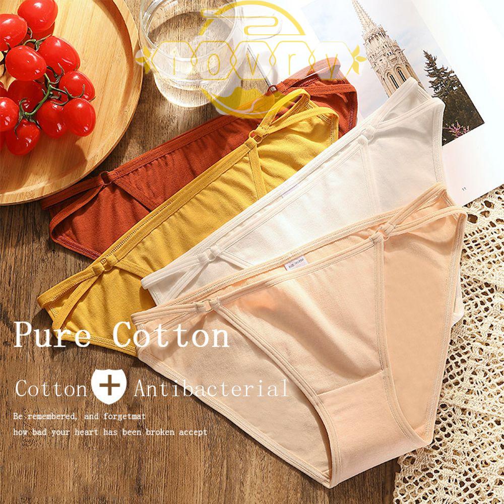 IVORY Quần Lót Cotton Không Đường May Kháng Khuẩn Thoáng Khí Thoải Mái Dành Cho Nữ