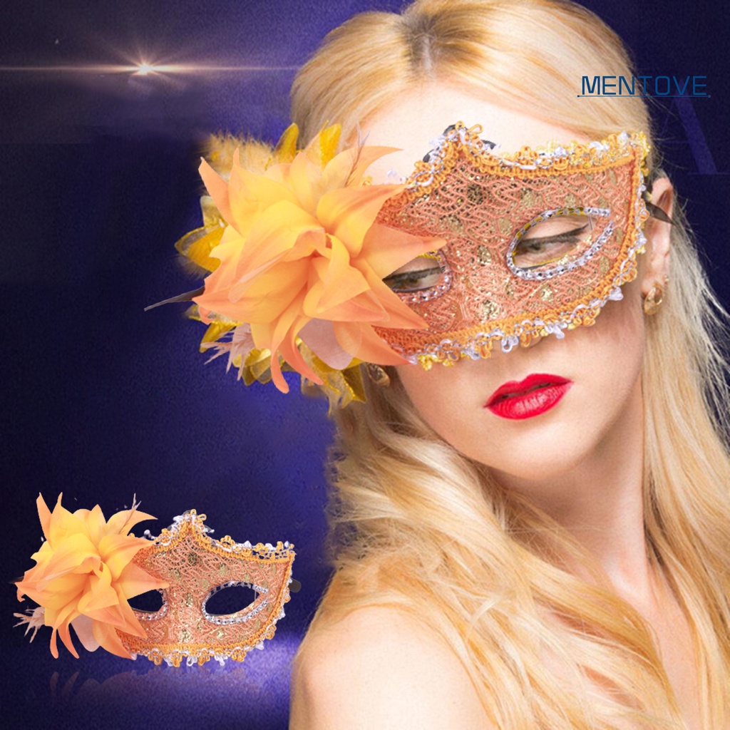 [MT] Mặt Nạ Ren Che Nửa Mặt Hóa Trang Đẹp Mắt Thoải Mái Thanh Lịch Sáng Tạo Đính Đá Venetian Masque Làm Quà Tặng