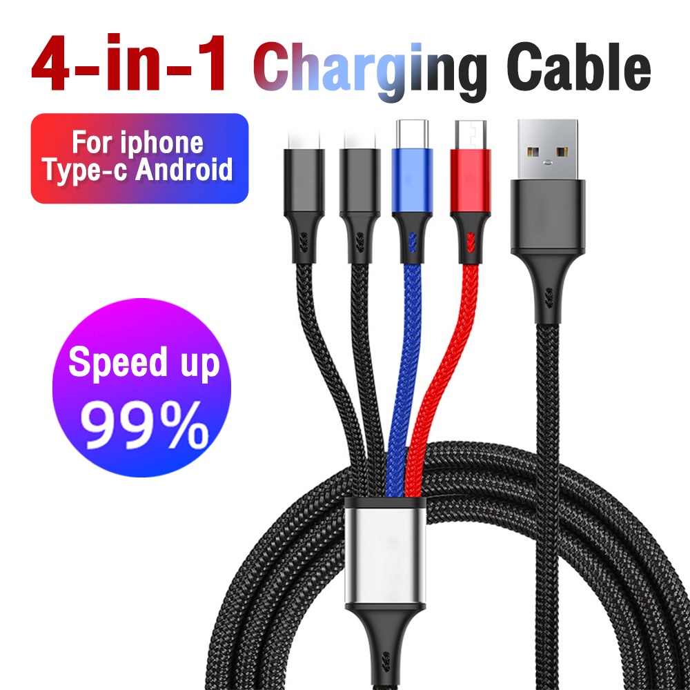 SAMSUNG Dây Cáp Sạc Nhanh 4 Trong 1 Đa Năng 4 Trong 1 Cho iphone