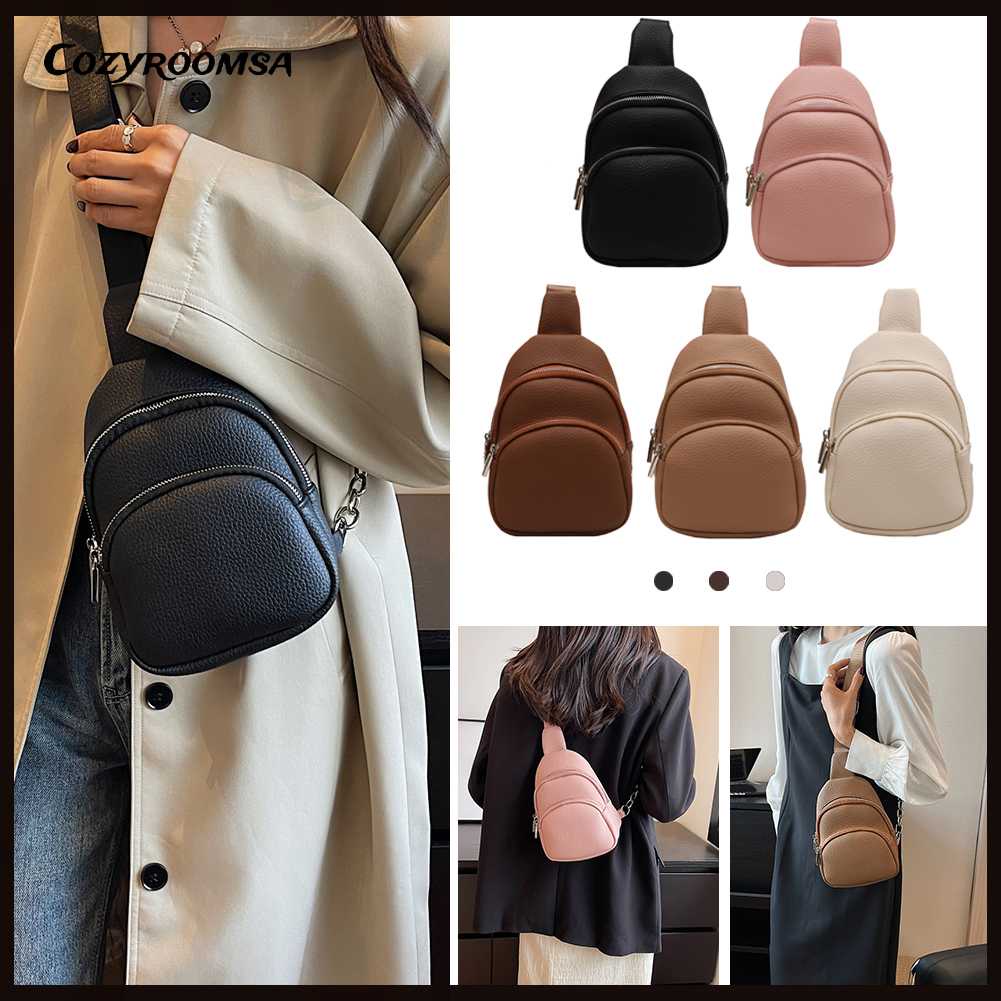 Túi Đeo Chéo Ngực Màu Sắc Đơn Giản Thời Trang Cho Nữ