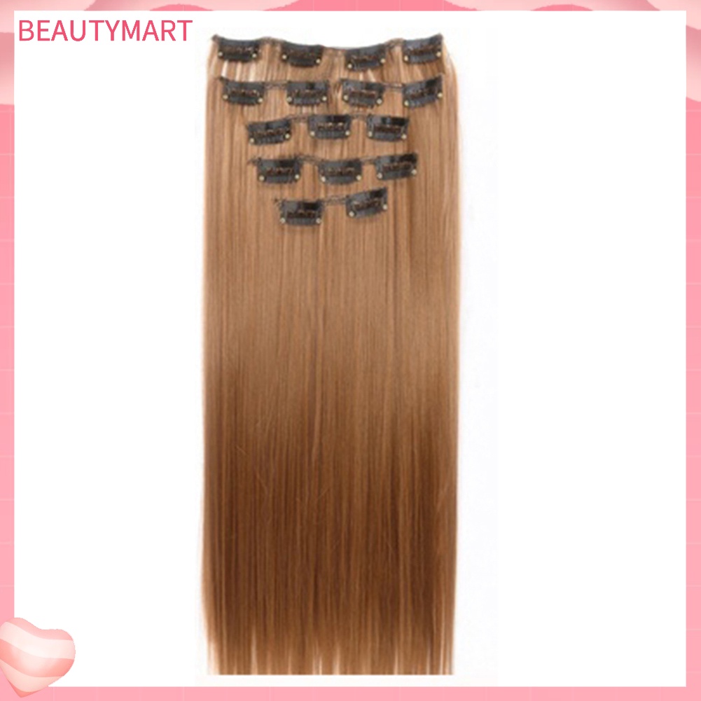 Bộ Tóc Giả Dài / Xoăn / Thẳng Kèm 16 Kẹp Thời Trang Dành Cho Nữ