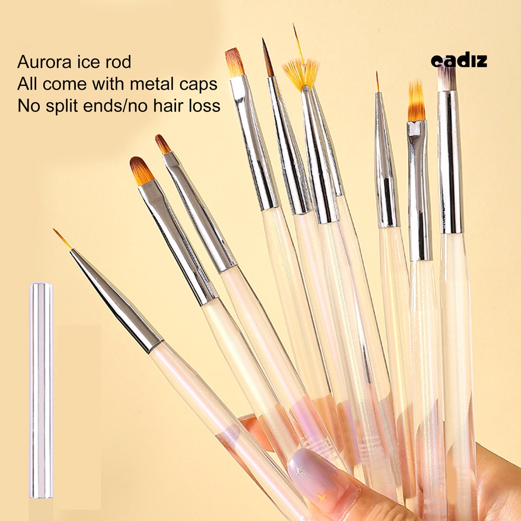 Bút Vẽ Móng Nghệ Thuật Đầu Mềm Trong Suốt Thoải Mái Nhiều Ngòi CADI