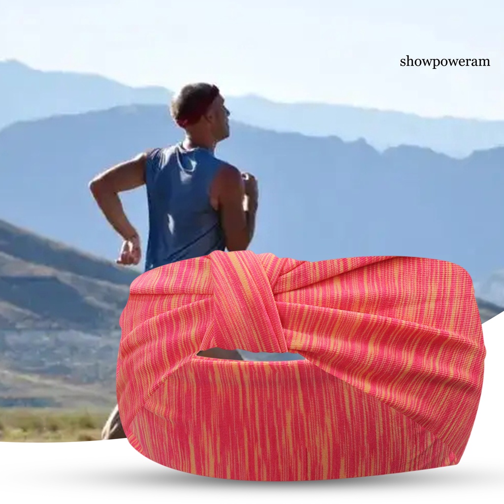 Băng Đô Co Giãn Bản Rộng Thiết Kế Thắt Nút Gọn Nhẹ Dùng Tập Yoga / Chạy Bộ