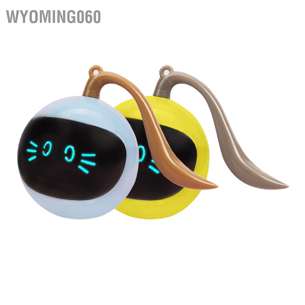 Wyoming060 Cat Active Rolling Ball Ánh sáng đầy màu sắc Sạc tròn Bóng lăn điện tự động cho mèo cưng