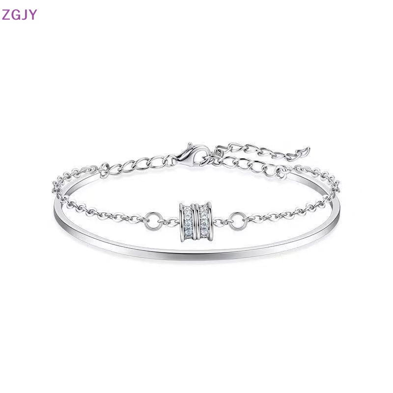 Vòng Đeo Tay Hai Tầng Dạng Chuỗi Xích Nhỏ Xinh Ngọt Ngào Dễ Phối Đồ Cho Bạn Gái Mới