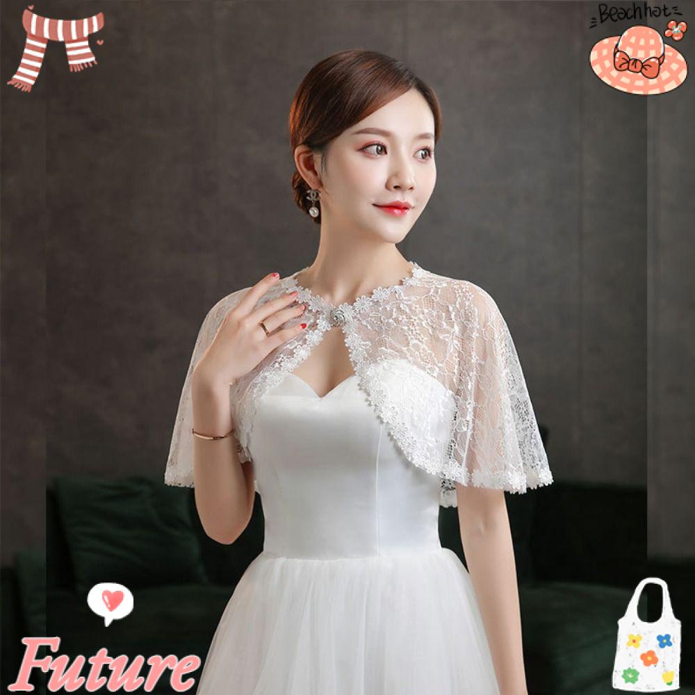 Khăn Choàng Cô Dâu Bằng Vải Tuyn Mềm Mại Sang Trọng