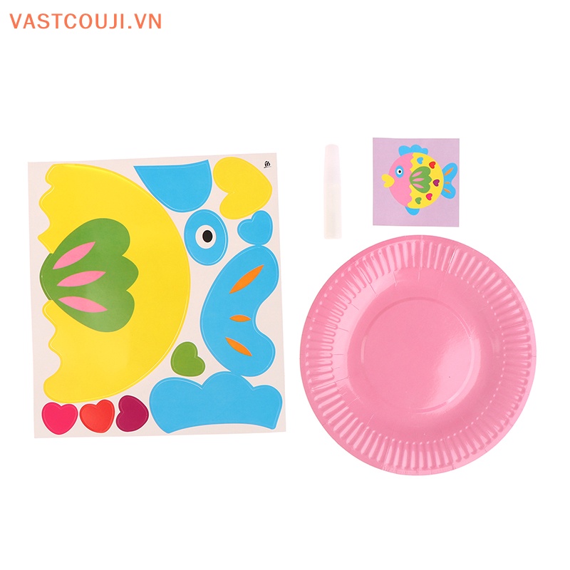 1 Bộ Giấy Dán Họa Tiết Hoạt Hình Nhiều Màu Sắc Dùng Làm Đồ Thủ Công DIY Cho Bé Mẫu Giáo
