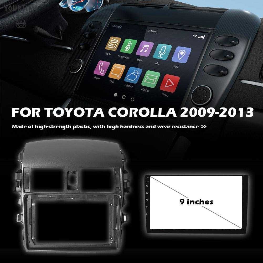 Khung Viền Bảng Điều Khiển Âm Thanh 2 DIN Cho Toyota Corolla 2009-2013