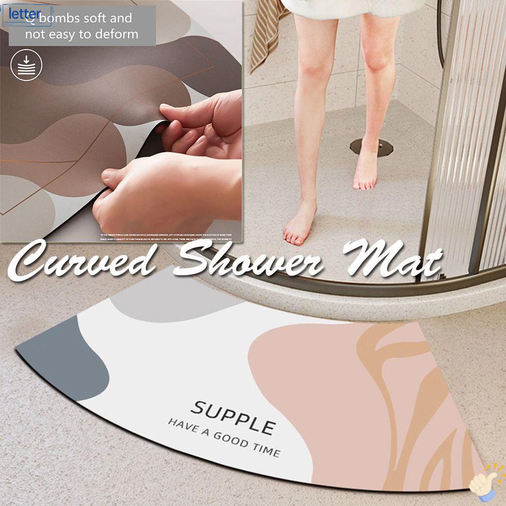 Thảm Chùi Chân Dạng Cong Kích Thước 40x75cm Dành Cho Nhà Tắm