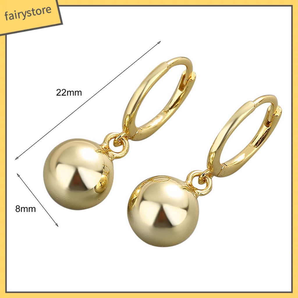 1 Đôi Bông Tai Dạng Vòng Ngắn Màu Trơn Khối Lượng Nhẹ Thời Trang Cho Nữ